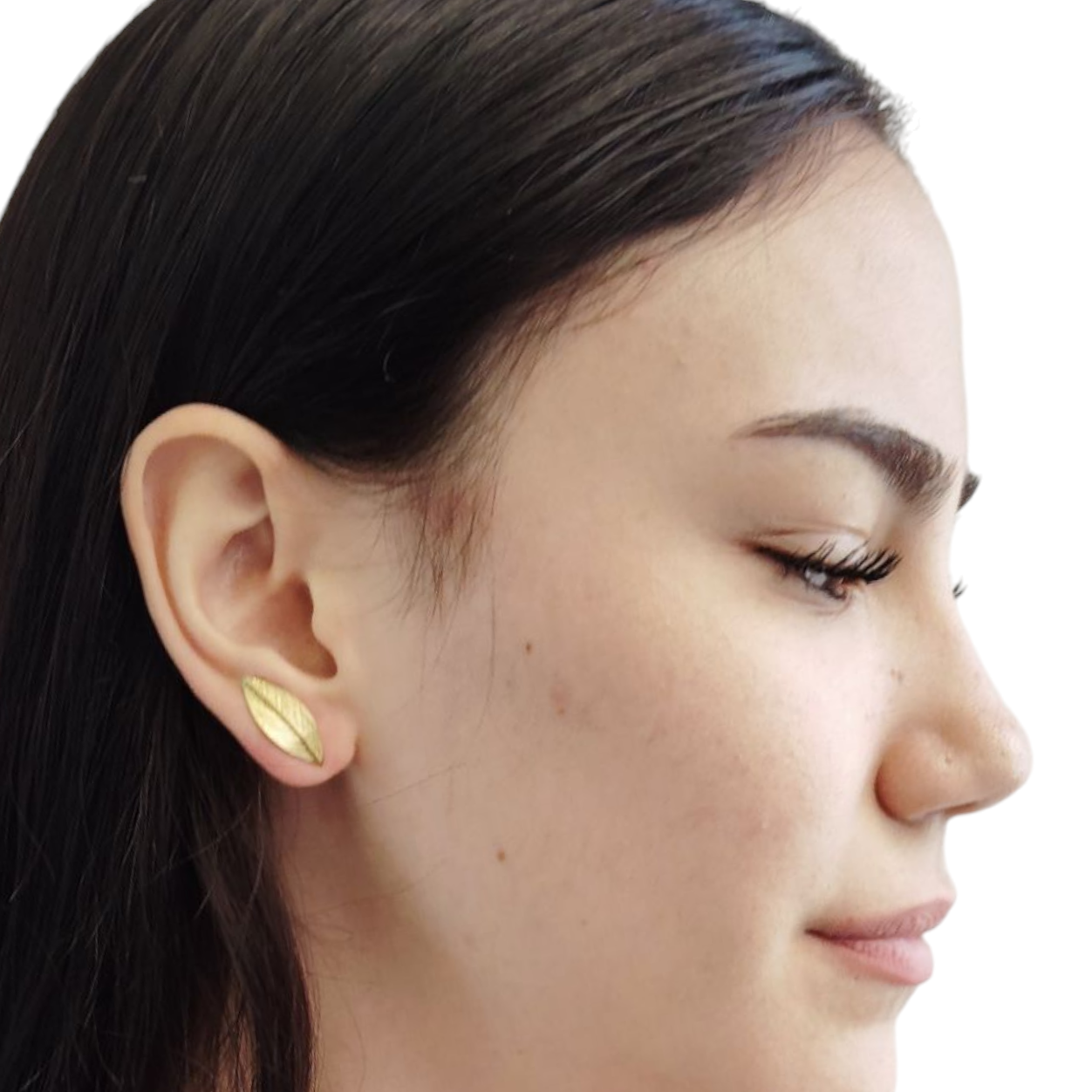 Pendiente Botón Trepador Oliva