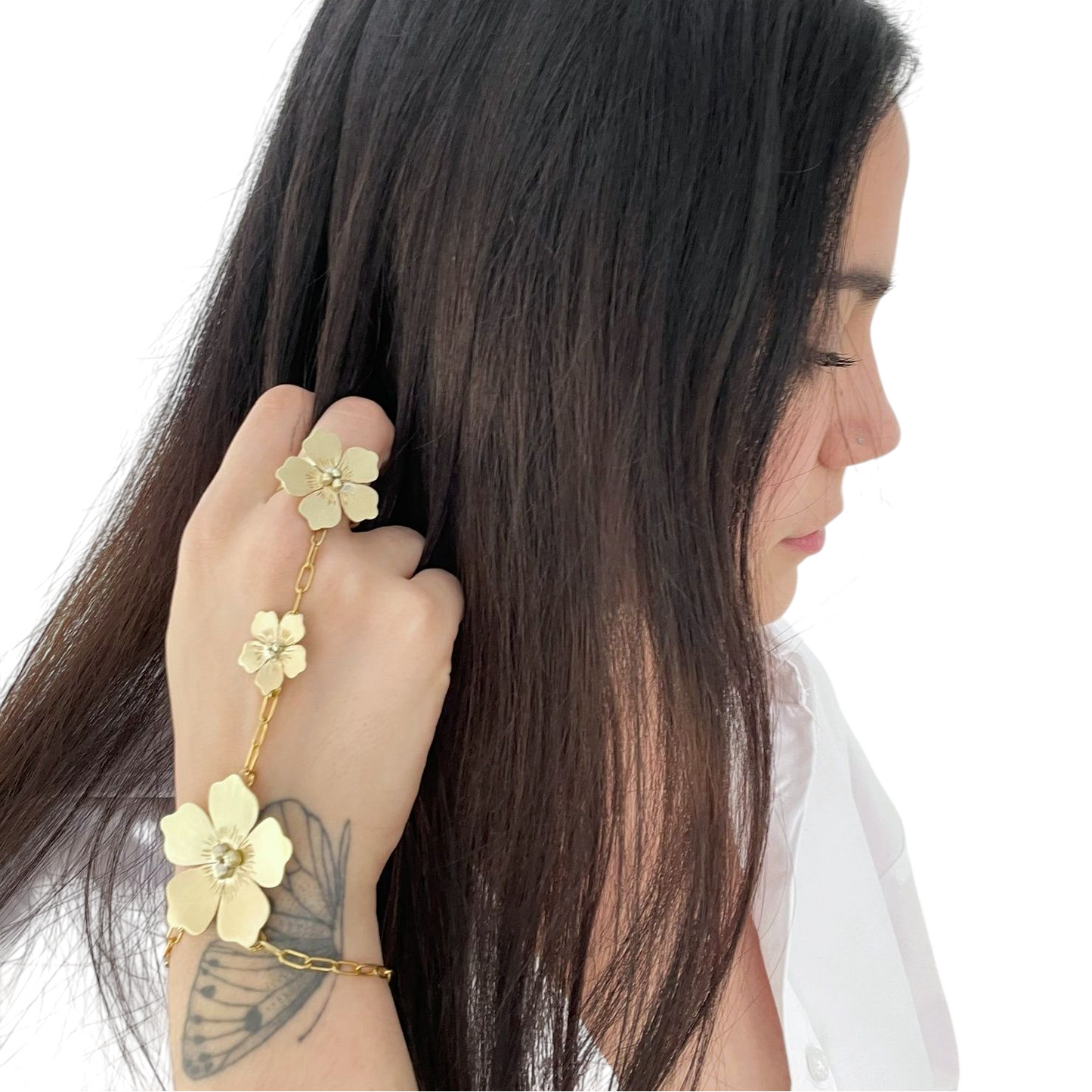 Pulsera Anillo Floreciendo