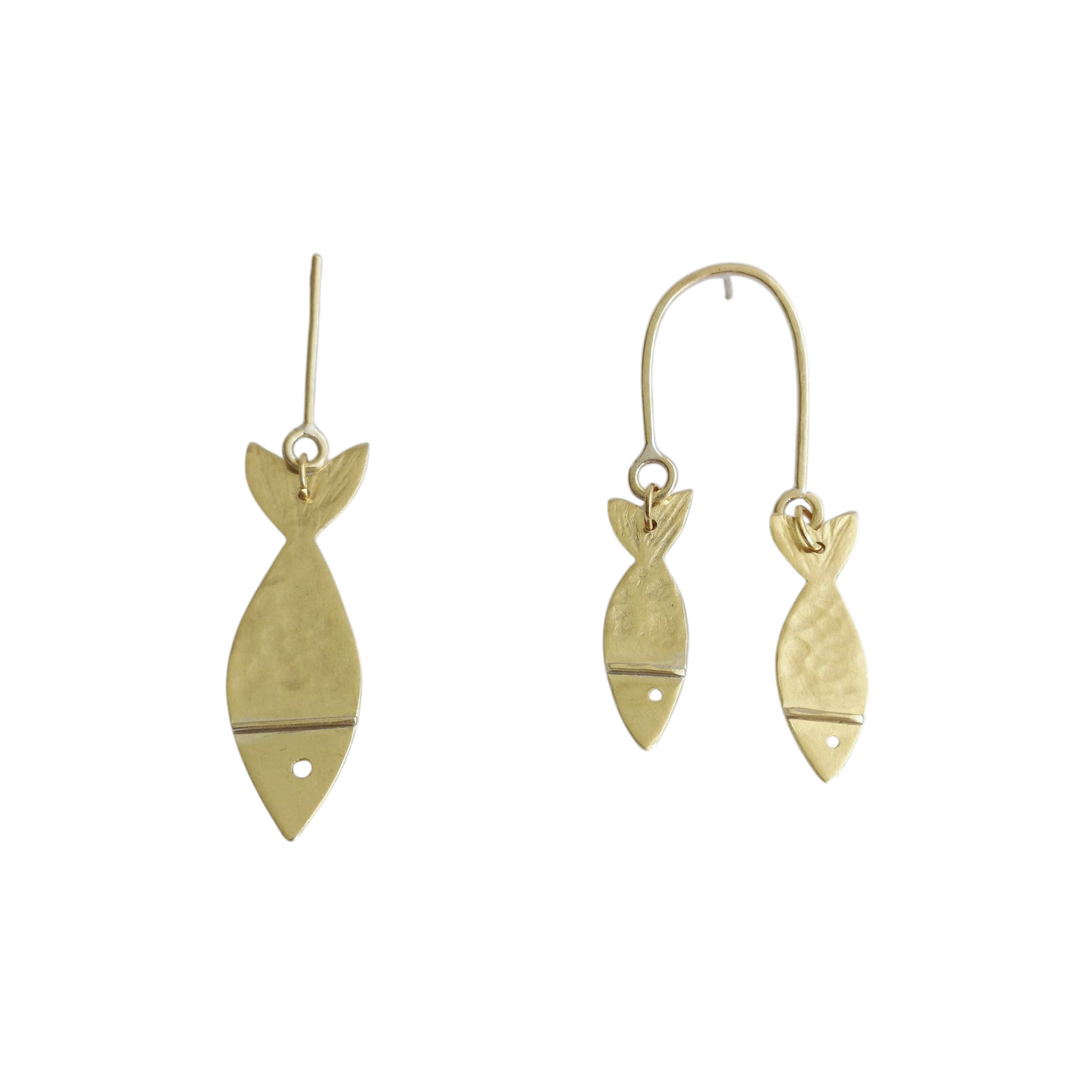 Pendientes asimétricos peces Chicharros