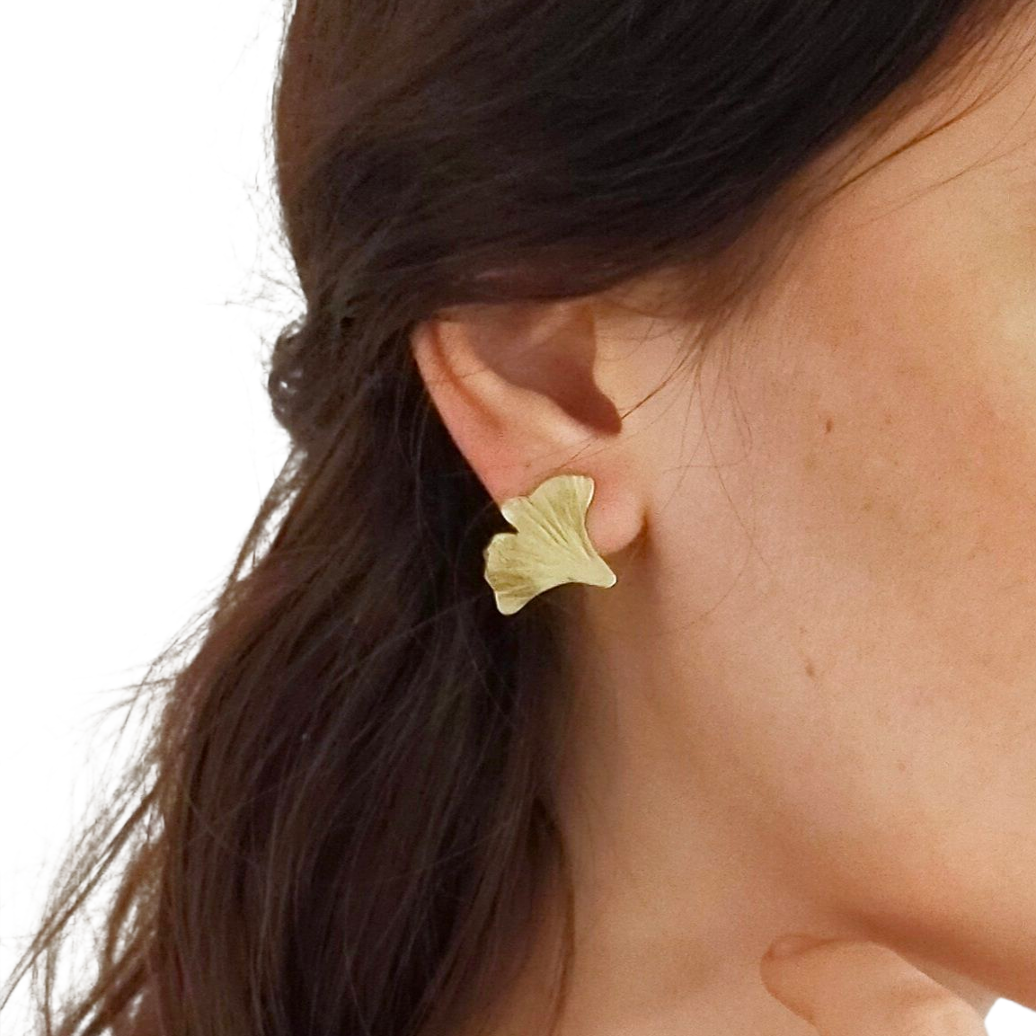 Pendiente Botón Ginkgo