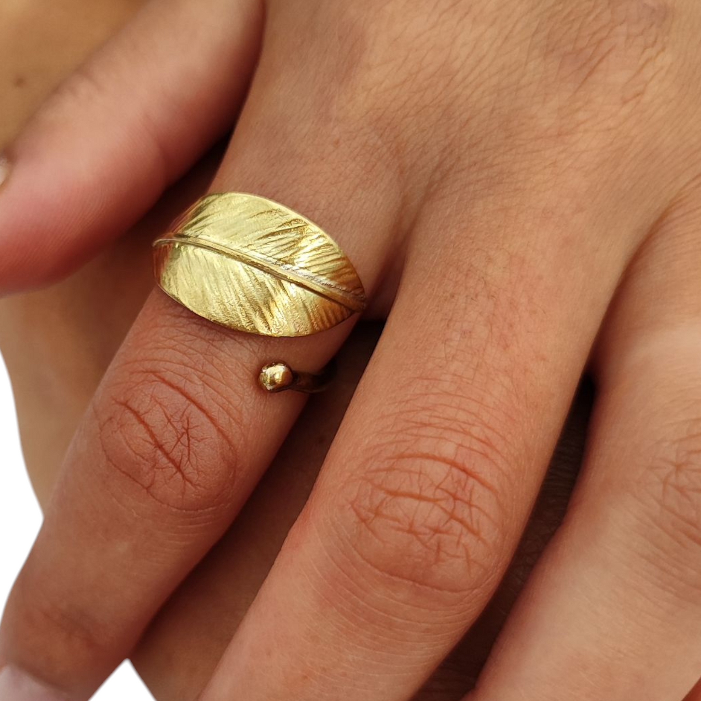 Anillo Hoja Oliva ajustable