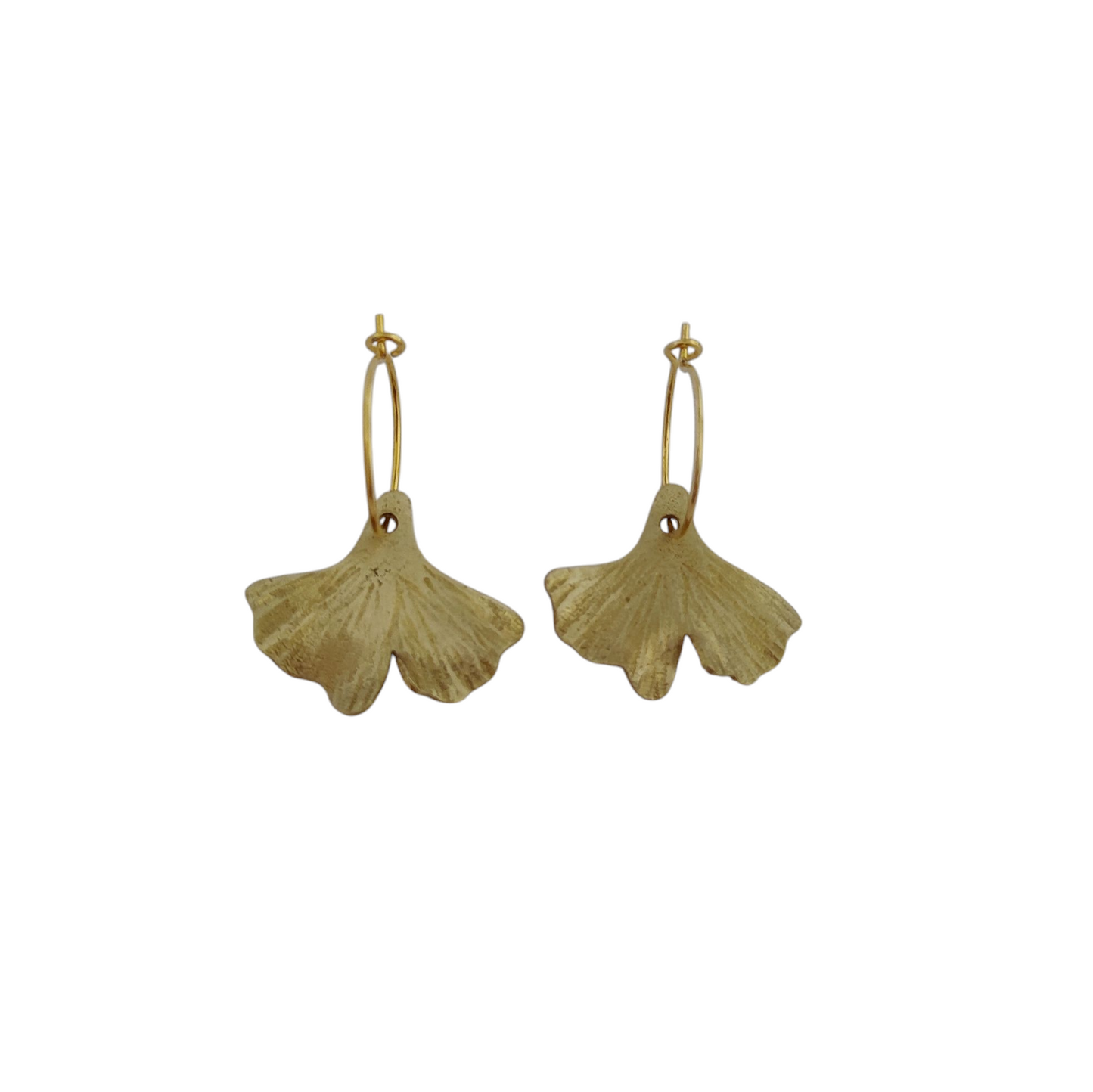 Pendiente Argolla mini Ginkgo