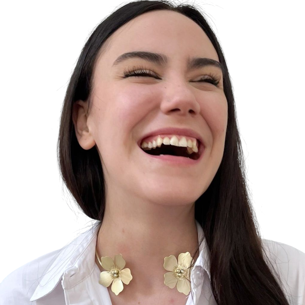 Gargantilla Rígida Dos Flores Floreciendo