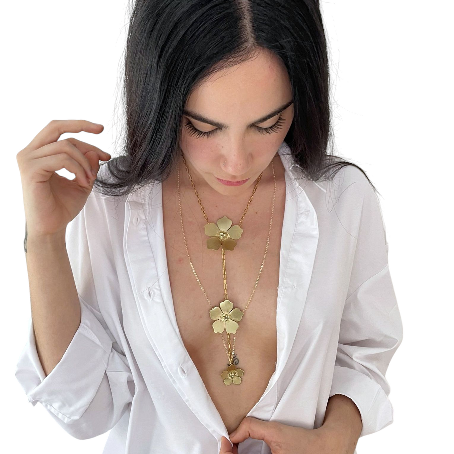 Colgante Largo Floreciendo