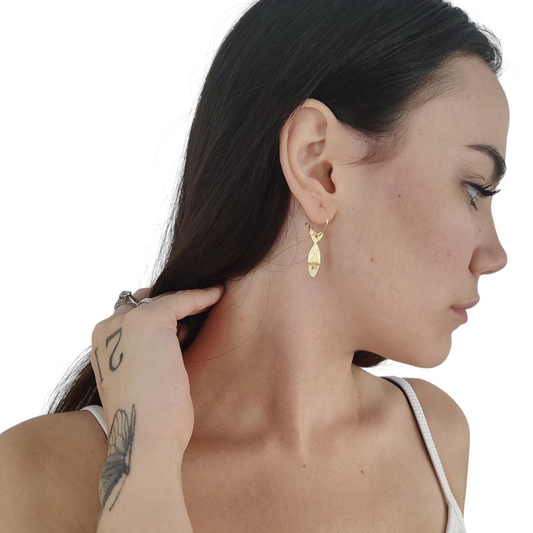 Pendiente pez  Chicharros - Argollas Pequeñas