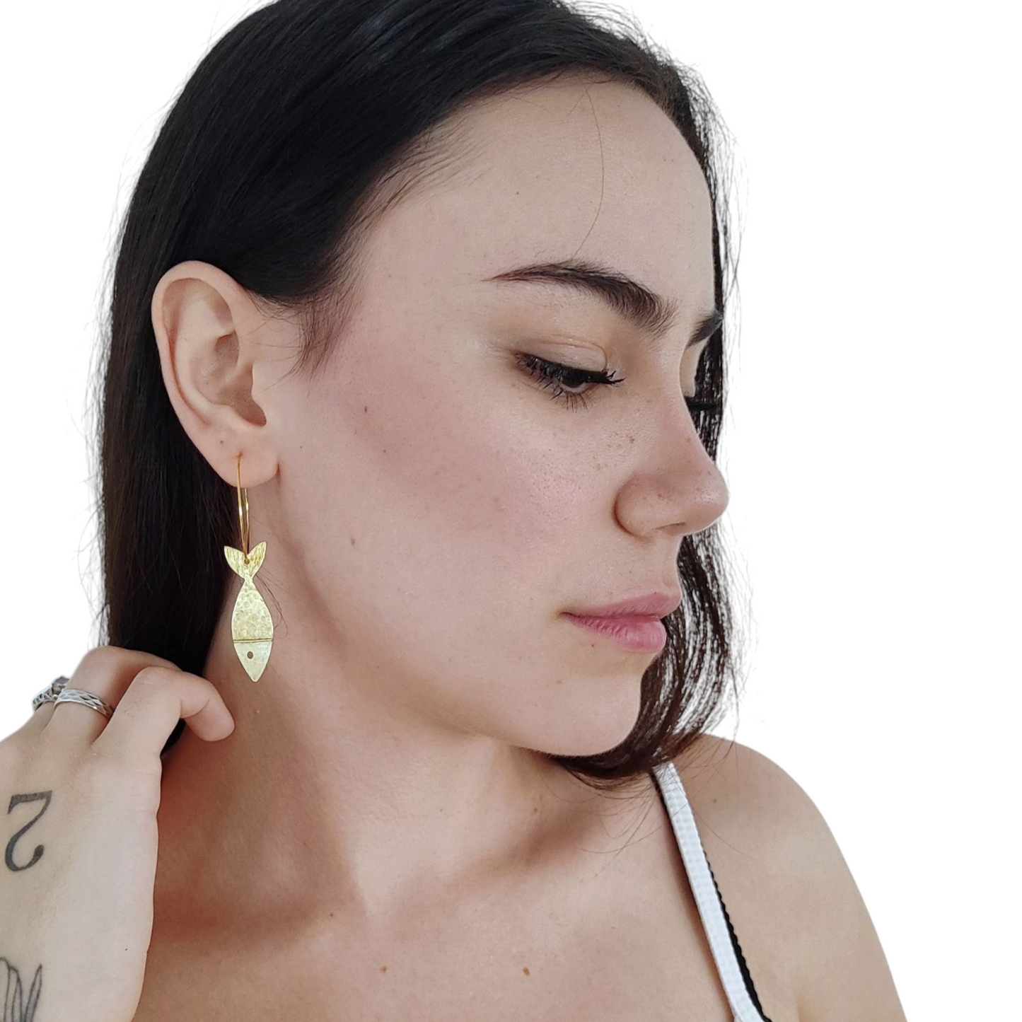 Pendientes pez Chicharro - Argolla Grande