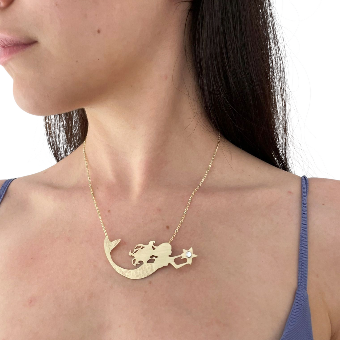 Colgante Sirena con punto de Cristal