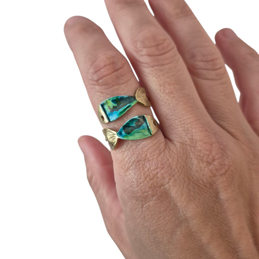 Anillo Dos Chicharros Pintados