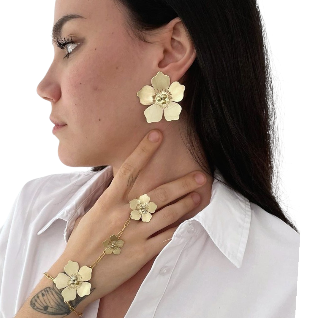 Pulsera Anillo Floreciendo