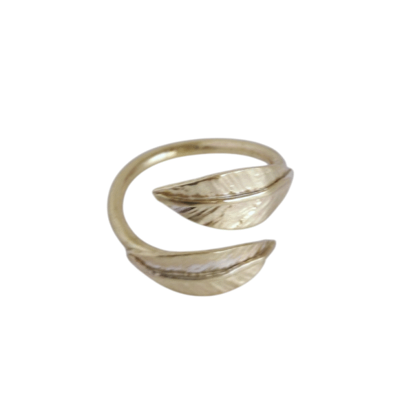 Anillo ajustable -     Dos hojas Olivo - Imagen 2