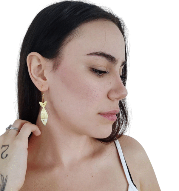 Pendientes   Argollas de   Grandes   Peces