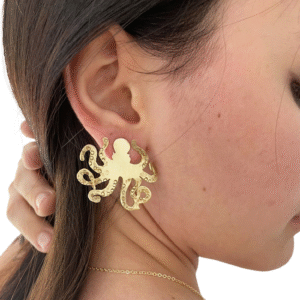 Pendientes         de        Pulpo Botón