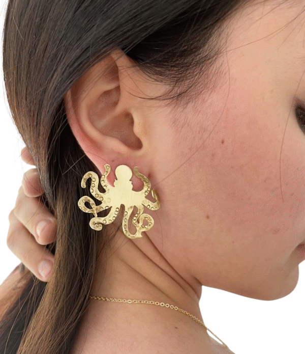 Pendientes         de        Pulpo Botón