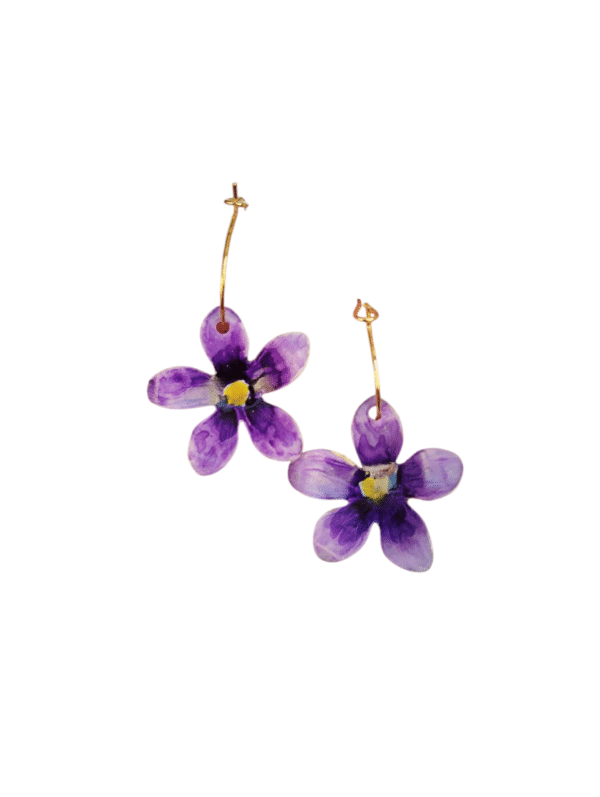 Pendientes - Argolla Violeta del Teide