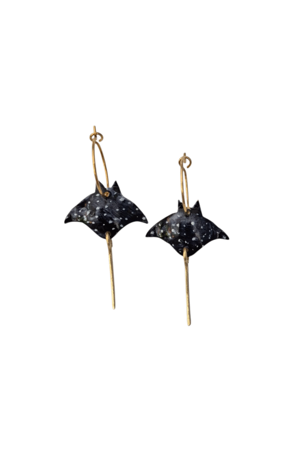 Pendientes Argolla -  Manta Raya Pequeños - Imagen 2