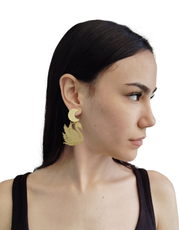 Pendientes        Cisnes    de         Lunas - Imagen 2